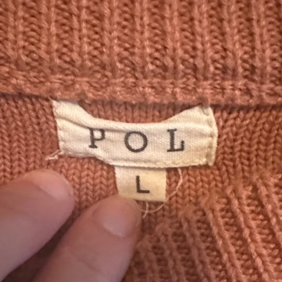 POL Women's Cozy Rust Crew Neck Sweater - Picture 2 of 4